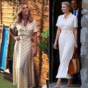 Zara Polka Dot Maxi Dress Size M